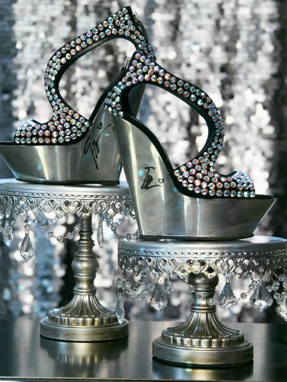 Giuseppe Zanotti Platforms with Crystal Signed By Giuseppe